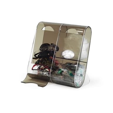 Clearly Safe Acrylic Three-In-One Dispenser Counter or Wall Mount, Grey