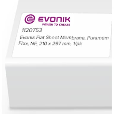 Evonik Flat Sheet Membrane, Puramem Flux, NF, 210 x 297mm, 1/pk