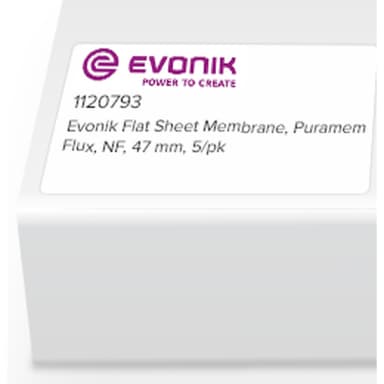 Evonik Flat Sheet Membrane, Puramem Flux, NF, 47mm, 5/pk