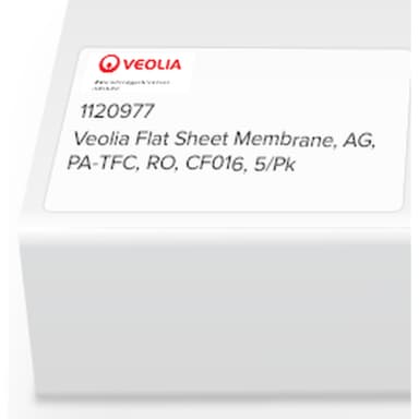 SUEZ (GE) Flat Sheet Membrane, AG, PA-TFC, RO, CF016, 5/Pk