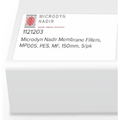 Microdyn Nadir Membrane Filters, MP005, PES, MF, 150mm, 5/pk