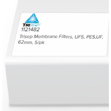 Trisep Membrane Filters, UF5, PES,UF, 62mm, 5/pk