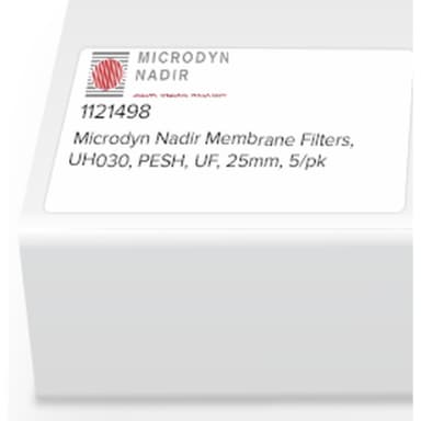 Microdyn Nadir Membrane Filters, UH030, PESH, UF, 25mm, 5/pk