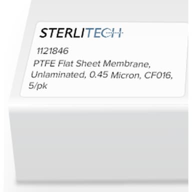 PTFE Flat Sheet Membrane, Unlaminated, 0.45 Micron, CF016, 5/pk