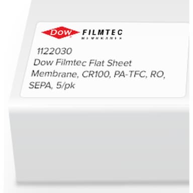 Dow Filmtec Flat Sheet Membrane, CR100, PA-TFC, RO, SEPA, 5/pk