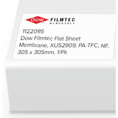 Dow Filmtec Flat Sheet Membrane, XUS2909, PA-TFC, NF, 305 x 305mm, 1/Pk