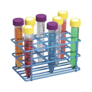 Coated Wire Tube Rack 16-20mm 8x10 Format, Blue