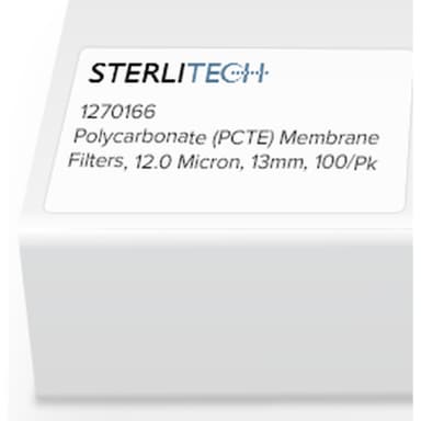 Polycarbonate (PCTE) Membrane Filters, 12.0 Micron, 13mm, 100/Pk