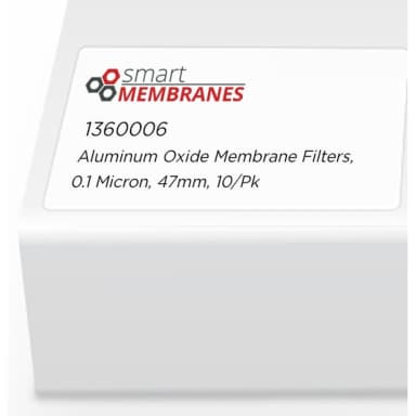 Aluminum Oxide Membrane Filters, 0.1 Micron, 47mm, 10/pk