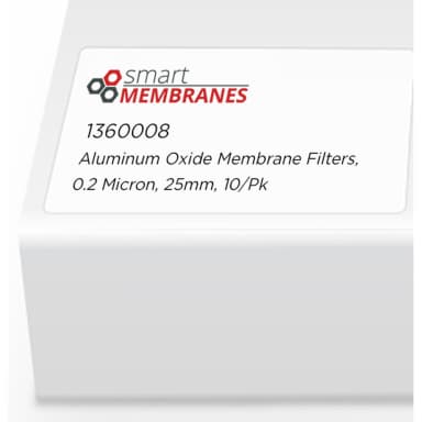 Aluminum Oxide Membrane Filters, 0.2 Micron, 25mm, 10/pk