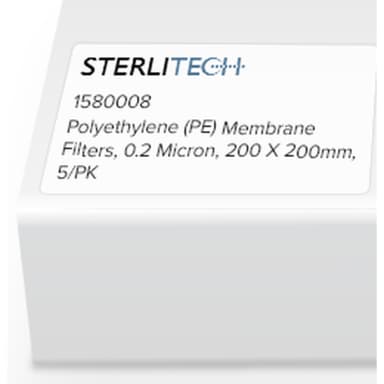 Polyethylene Membrane Filters, 0.2 Micron, 200 X 200mm, 5/PK