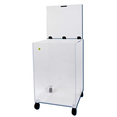 Mobile Big Beta Box w Hinged Lid, Acr, 1/EA