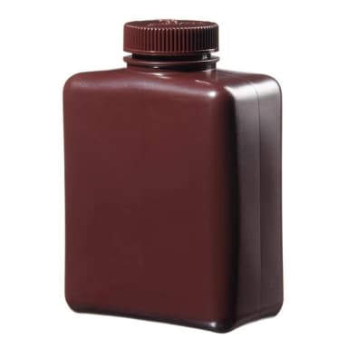 Amber Rectangular Bottle HDPE 1000 mL