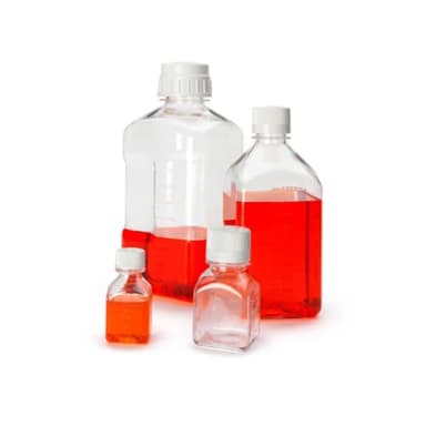 Narrow-Mouth Square Bottle Sterile PETG 250 mL