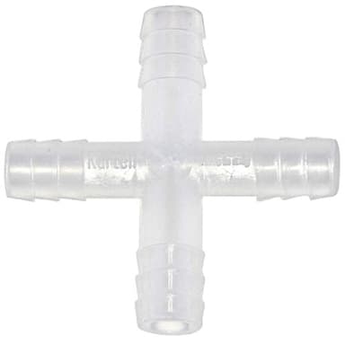 Tubing Connector 4 Way, PP 10mm, 100/CS