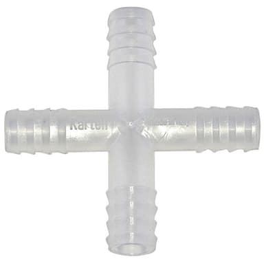 Tubing Connector 4 Way, PP 12mm, 100/CS