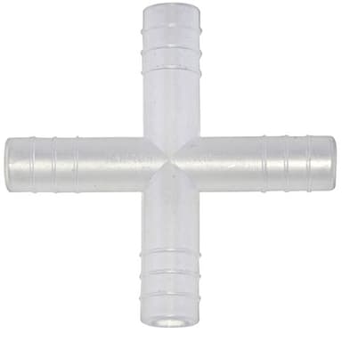 Tubing Connector 4 Way, PP 13.5mm, 100/CS
