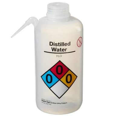 Wash Bottle Unitary RTK Distilled Water LDPE Natural 1 L