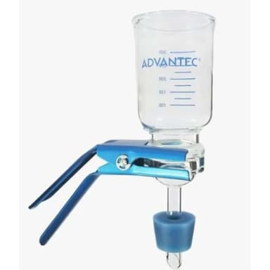 47mm Glass Microanalysis Holder, All-PTFE seals, Glass frit support, 300 ml, KG 47 TF