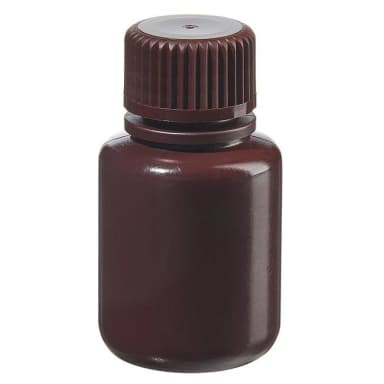 Packaging Bottle, Narrow Mouth - HDPE Amber 1 oz / 30 mL (20-415)