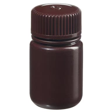Packaging Bottle, Wide Mouth - HDPE, Amber 1 oz / 30 mL (28-415)