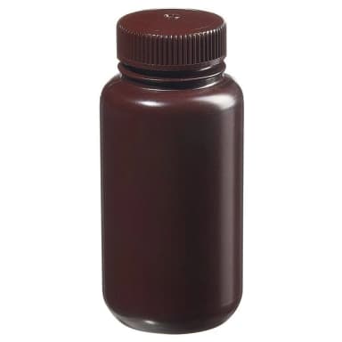 Packaging Bottle, Wide Mouth - HDPE, Amber 8 oz / 250 mL (43-415)
