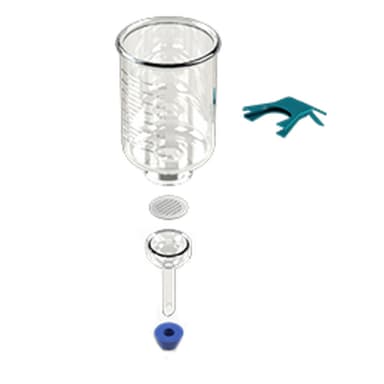 47mm Glass Microanalysis Holder, 1000 ml, KGT 47