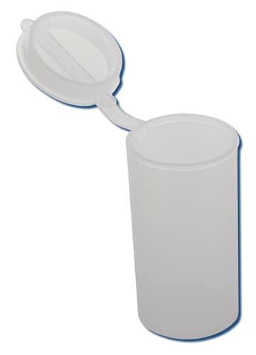 Vial w Hinged Snap Cap, LDPE 25mL, 1000/CS