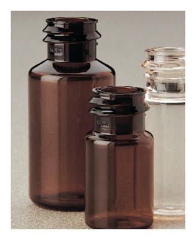 Serum Vials, Continuous Thread, STERILE - Amber PETG 10 mL (20 mm)