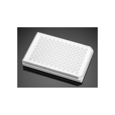 Corning BioCoat Poly-D-Lysine 96 Well White/Opaque Flat Bottom TC-Treated Microplate, with Lid, 5/Case