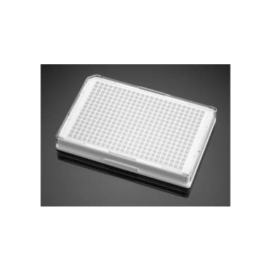 Corning BioCoat Poly-D-Lysine 384 Well White Clear Flat Bottom TC-Treated Microplate, with Lid, 5/Pack, 50/Case