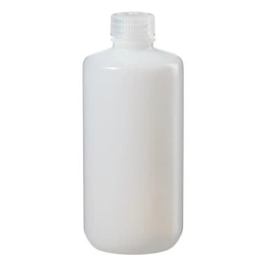 Bottle, Narrow Mouth, Boston Round - HDPE WITHOUT Closure 16 oz / 500 mL (28-415)