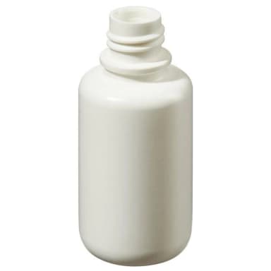 Bottle, Narrow Mouth, Boston Round - White HDPE WITHOUT Closure 2 oz / 60 mL (20-415)