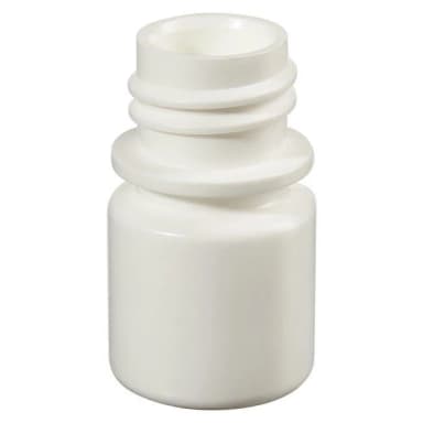 Bottle, Small, Narrow Mouth, Boston Round - White HDPE WITHOUT Closure 1/4 oz / 8 mL (20-415)