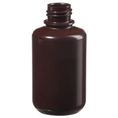 Packaging Bottle, Narrow Mouth - Amber HDPE WITHOUT Closure 4 oz / 125 mL (24-415)
