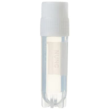 CryoTube Vial Ext Thread Round Btm Starfoot PE Screw Cap Sterile PP 1.8 mL 50/Bag