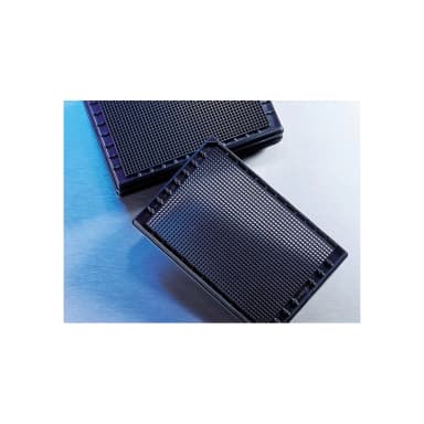 Corning 1536 Well Black with Clear Flat Bottom Polystyrene TC-Treated Microplate, 10 per Bag, with Lid, Sterile