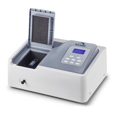 SCI-V1000 Spectrophotometer 325~1000nm, with Tungsten Lamp, 4 x 3.5ml glass square cuvettes, USA plug, 110/220 V, 50/60 Hz, 80 W