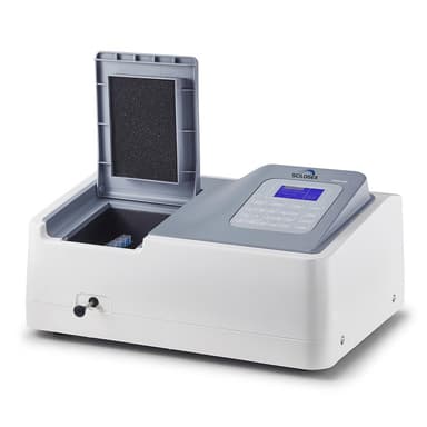 SCI-V1100 Spectrophotometer 320~1100nm, with Tungsten Lamp, 4 x 3.5ml glass square cuvettes, UK plug, 110/220 V, 50/60 Hz, 80 W