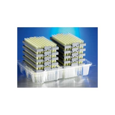 Corning DeckWorks 1-200µL Pipet Tips, Graduated, Reload System, Yellow, Non-Sterile, Polypropylene, 96 Tips/Deck, 10 Decks/Pack, 4 Packs/Case.