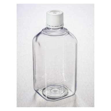 Corning 1L Octagonal PET Storage Bottles with 31.7mm Screw Caps, Sterile