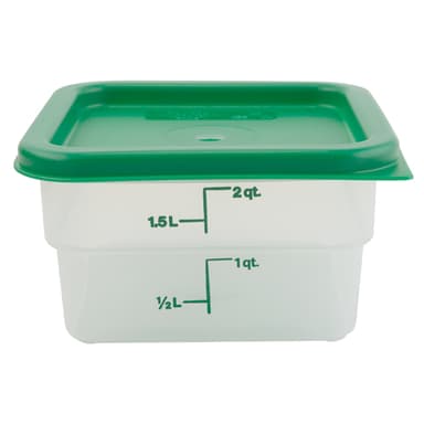 Container Square w Lid, PP 2Qt, 6/CS