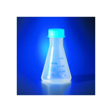 Corning 250mL Reusable Plastic Narrow Mouth Erlenmeyer Flask, Polypropylene with GL-52 PP Screw Cap