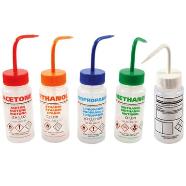 Washbottle GHS WM Set of 5, LDPE 250mL, 1/ST