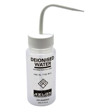 Washbottle WM Deionized, LDPE 250mL, 5/CS