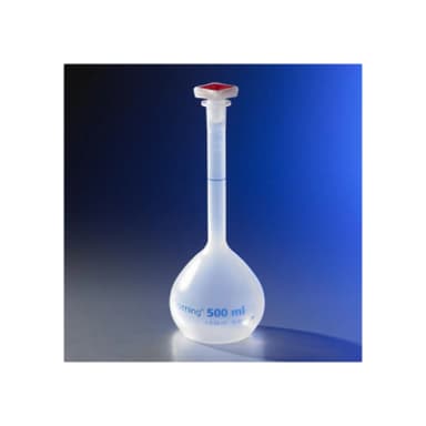 Corning 25mL Class B Reusable Plastic Volumetric Flask, Polypropylene with 10/19 Tapered PP Stopper