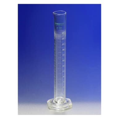 PYREXPLUS Coated 100mL Single Metric Scale Cylinders, White Graduations, TD