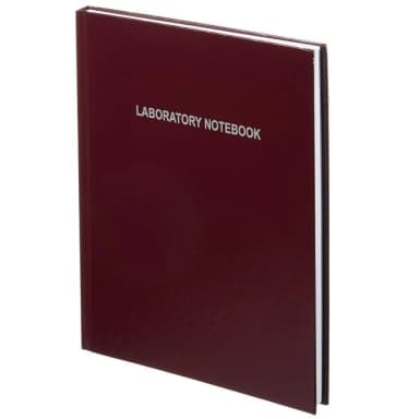 Lab Notebook 186 Paper Pages Gridded 21.6 x 27.9 cm