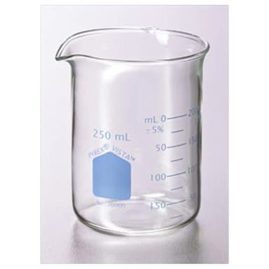 PYREX VISTA Griffin Low Form 400mL Beaker, Double Scale, Graduated