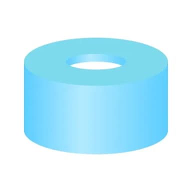 N11 PE snap ring cap, soft, light blue, center hole Silicone white/Polyimide orange